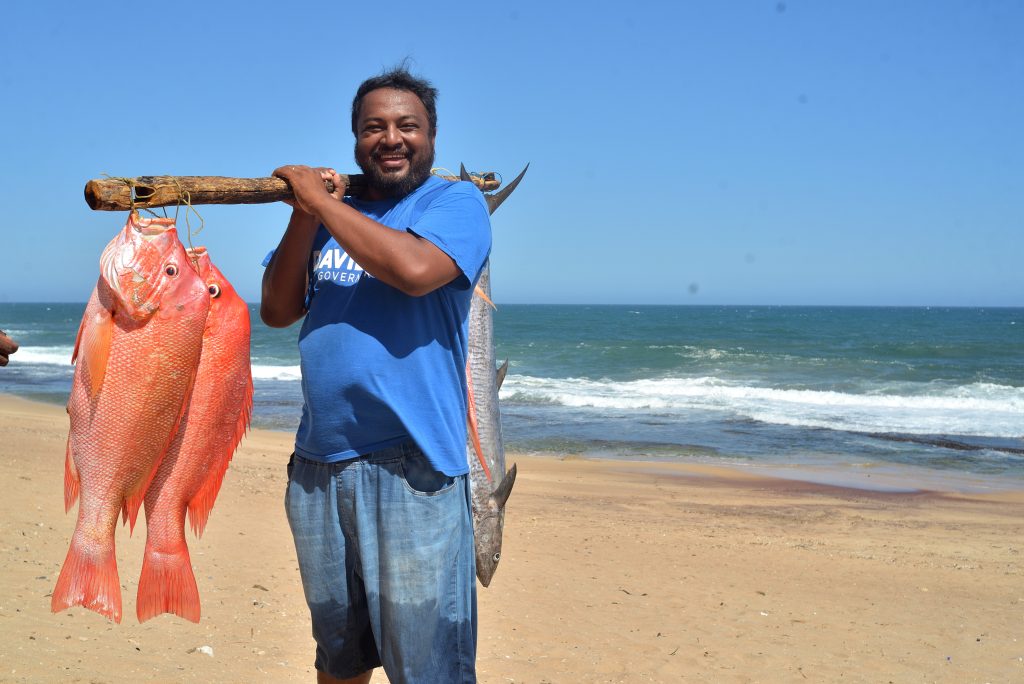 Discover Tsirangoty Beach at Ambovombe Wonderful Madagascar With Big fish